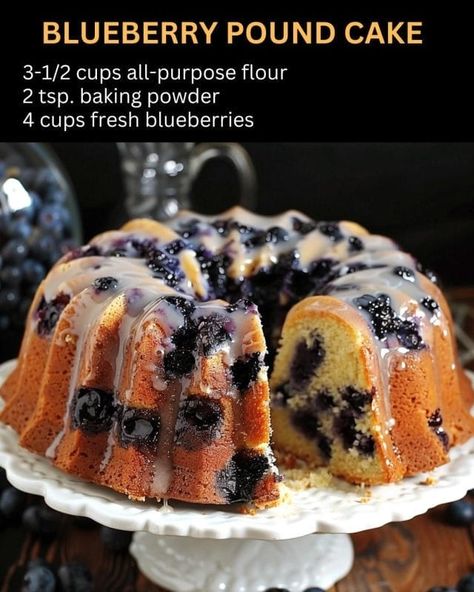 Blueberry Pound Cake Blueberry Lemon Bundt Cake, Blueberry Bundt Cake Recipes, Lemon Blueberry Bundt, Lemon Blueberry Pound Cake, Mini Bundt Cakes Recipes, Lemon Blueberry Bundt Cake, Blueberry Bundt, Blueberry Bundt Cake, Blueberry Pound Cake