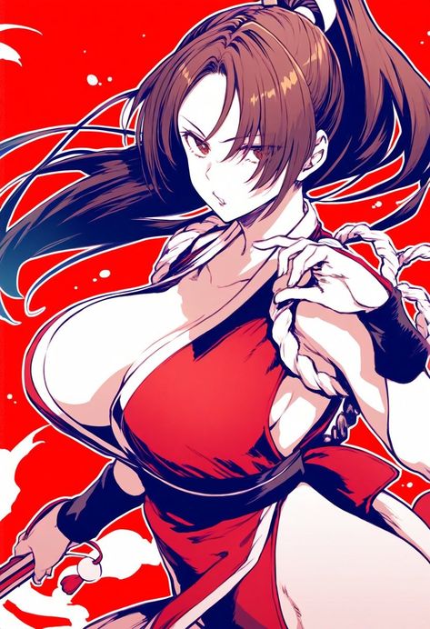 Mai King Of Fighters, Shiranui Mai, Snk King Of Fighters, Street Fighter Art, Romantic Manga, Anime Fnaf, King Of Fighters, Anime Artwork Wallpaper, Anime Character Drawing