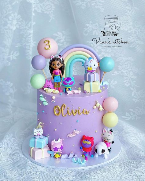 Gabby Theme Cake ❤️❤️❤️ #birthdqaycakes #cupcakes #buttercreamcakes #fondantcakes #customcakes #handmadetopper #cakedecor #cakedesign #sydneycake #sydneycakes #vaanskitchen #spongecake #gabbycake #vaankitchen #gabbythemecake #gabbycakes Gaby’s Dollhouse Birthday Cake, Gabbie's Dollhouse Birthday Cake, Gabby The Dollhouse Cake, Gabby Gabby Cake, Gabby’s Dollhouse Birthday Cake Diy, Gabbie Dollhouse Cake, Gabi Dollhouse Birthday Cake, Hey Gabby Cake, Gabby Cats Cake