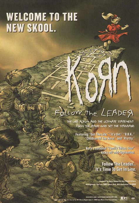 Follow @jet-grind and get more of the good stuff by joining Tumblr today. Dive in! Korn Poster, Follow The Leader, Iconic Album Covers, Sonic Youth, Riot Grrrl, Gothic Rock, Punk Music, Family Values