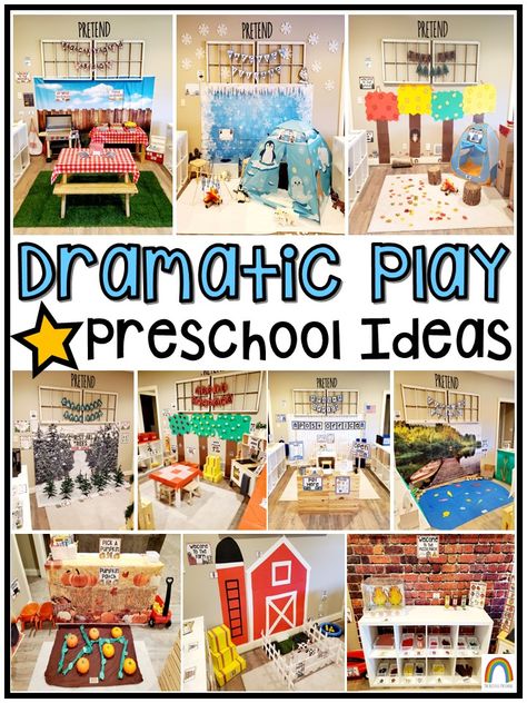 https://www.teacherspayteachers.com/Product/Preschool-Dramatic-Play-Bundle-9857595 Dramatic Play Set Up Preschool, Preschool Dramatic Play Themes, Preschool Fall Dramatic Play Ideas, Teacher Dramatic Play, Dramatic Play Area Preschool, Play Based Preschool, Dramatic Play Centers Preschool, Dramatic Play Ideas, Teacher Vision Board