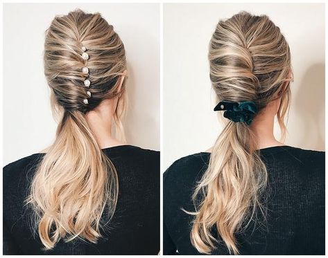 French Twist Ponytail, Twist Pony, Diy Hair Updos, Classic French Twist, Cute Hairstyles Updos, Wedding Ponytail, Holiday Party Hair, Chic Ponytail, French Twist Updo