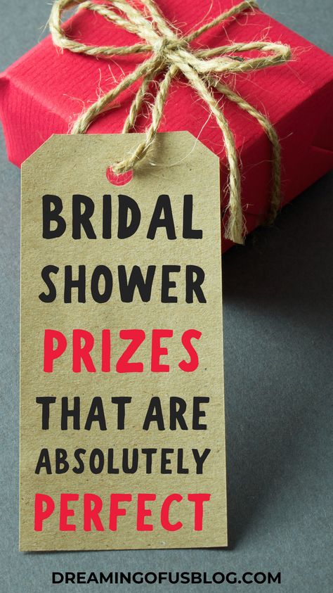 Bridal shower game prizes I wish I would have known about for my shower! They are so good!  #petalsand proseccobridalshower Gifts For Bridal Shower Games, Bridal Shower Game Prizes, Wedding Shower Prizes, Couples Shower Themes, Petals And Prosecco Bridal, Shower Game Prizes, Petals And Prosecco, Bridal Shower Games Prizes, Bridal Shower Prizes