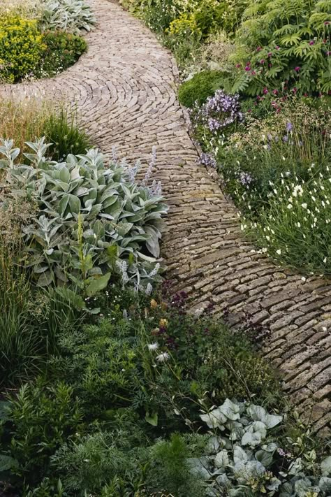 English Cottagecore, Balcony Greenhouse, Norfolk Cottages, Stone Paths, Naturalistic Garden, Landscaping Patio, Cotswolds Cottage, Deck Balcony, Garden Pathways