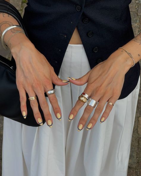 Chloe Hayward | 🍌🍌🍌 | Instagram Chloe Hayward Nails, Ring Stack Ideas, Ring Stacking Ideas, Silver Ring Stack, Chloe Hayward, Rings Chunky, Meaningful Gifts For Her, Playful Jewelry, Bold Statement Jewelry