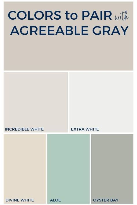 What colors to pair with Agreeable Gray? Agreeable Gray Sherwin Williams Kitchen, Agreeable Gray Color Scheme, Agreeable Grey Color Scheme, Grey Colour Scheme Bedroom, Grey Paint Living Room, Colours That Go With Grey, Agreeable Gray Sherwin Williams, Greige Paint Colors, Accent Wall Colors