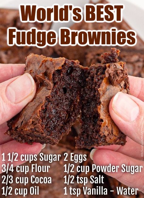 Best Fudge Brownies, The Best Brownie Recipe, Logo Doce, Chewy Brownies Recipe, Best Fudge, Fudgy Brownie Recipe, Best Brownie Recipe, Brownies Recipe Homemade, Chewy Brownies