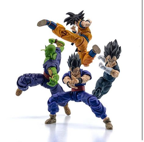 Articulated Comic Book Art na Instagramu: "SQUAD UP! Pic by @gary_garzon" Dragon Ball Z Action Figures, Dragon Ball Action Figures, Dbz Action Figures, Action Figure Photography, Dbz Toys, Action Figure Display Case, Deadpool Action Figure, Character Statue, Comic Book Art