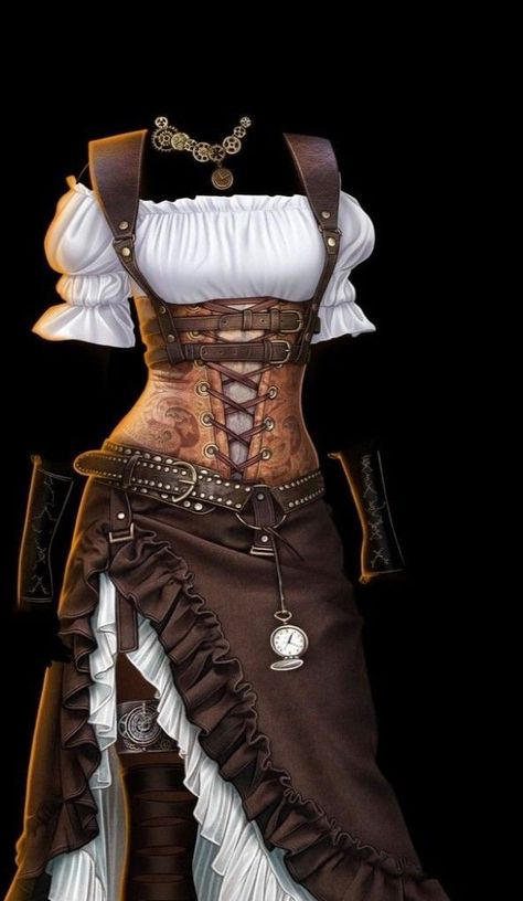 Cute Outfits Black, Steampunk Couture, Pirate Outfit, Fair Outfits, Steampunk Dress, Pirate Woman, Steampunk Costume, Fantasy Gowns, Steampunk Clothing