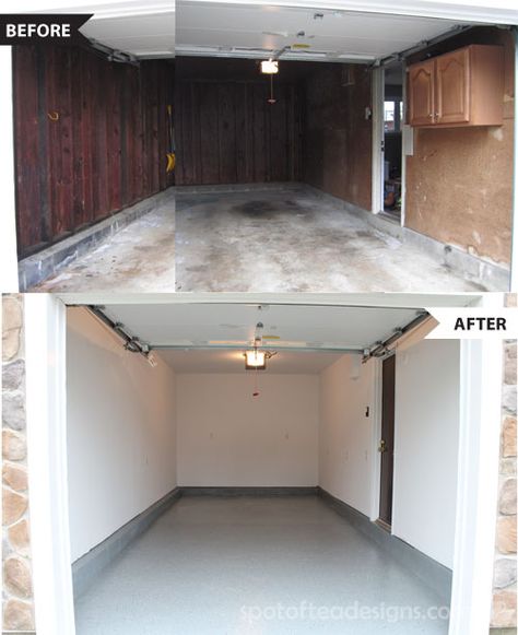 Garage Boden, Garage Floor Paint, Garage Renovation, Cool Garages, Small Garage, Garage Remodel, Garage Door Design, Garage Work Bench, Garage Conversion