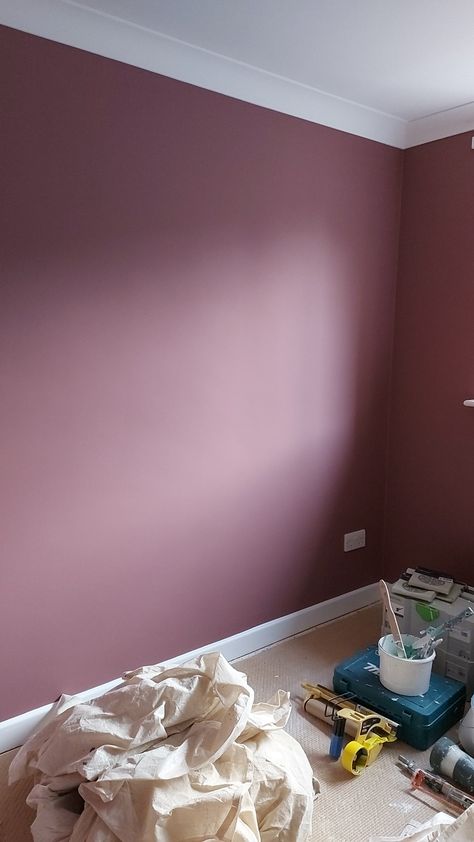 Aesthetic Home Color, Colour In Bedroom Color Combinations, Purple Combination Wall Paint, Purple Paint For Bedroom Walls, Lavender Colour Combination Room, Small Bedroom Ideas Paint Colors, Raspberry Wall Color, Deep Pink Paint Colors, Magenta Walls Bedroom