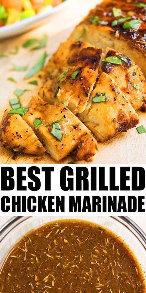 This quick and easy CHICKEN MARINADE recipe for the grill or oven is made with simple ingredients. This healthy chicken marinade makes very juicy chicken. Steak Ayam, Best Grilled Chicken Marinade, Healthy Chicken Marinade, The Best Grilled Chicken, Best Grilled Chicken, Best Chicken Marinade, Easy Chicken Marinade, Grilled Chicken Marinade, Grill Chicken