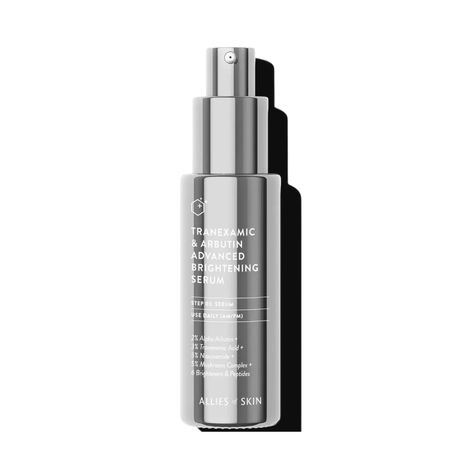 Allies of Skin Tranexamic and Arbutin Advanced Brightening Serum Products For Hyperpigmentation, Hyperpigmentation Serum, Allies Of Skin, Mandelic Acid, Best Serum, Azelaic Acid, Tranexamic Acid, Fade Dark Spots, Alpha Hydroxy Acid