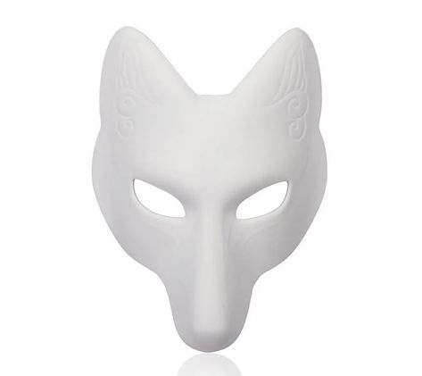 Diy Fox Costume, Fox Costume Diy, Dino Mask Paint Ideas, Fox Masks, Mask Wolf, Fox Cosplay, Fox Therian, Japanese Fox Mask, Mask Craft