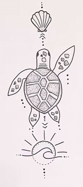 Turtle Outline, Starfish Tattoo, Sunshine Tattoo, Sea Turtle Tattoo, Animal Outline, Disney Diy Crafts, Turtle Drawing, Sea Turtle Art, Turtle Tattoo