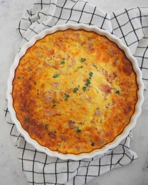 Egg and Bacon Impossible Pie - Create Bake Make Egg And Bacon Impossible Pie, Impossible Pie Recipes Breakfast, Impossible Bacon Pie, Savoury Impossible Pie Recipes, Impossible Pie Recipes, Bacon And Egg Pie, Quiche Crustless, Egg And Bacon Pie, Impossible Quiche