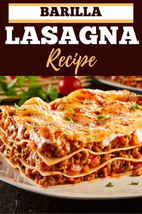 Barilla Lasagna Recipe, Lasagna Crockpot, Italian Casseroles, Potluck Meals, Barilla Recipes, Mince Dishes, Pasta Casseroles, Lasagna Recipe With Ricotta, Barilla Pasta