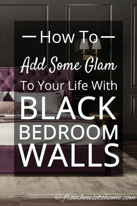 Love these decor ideas for black bedroom walls. Great inspiration for different color schemes, but I really love the ones with white trim and painted ceilings.  #fromhousetohome #bedroom #bedroomideas #bedroomdecor #decorating #decoratingideas #bedroommakeover #masterbedroommakeover #guestbedroomideas Black Bedroom Walls And Ceiling, 2023 Bedrooms, Pink And Black Bedroom Aesthetic, Ceiling Ideas Bedroom Aesthetic, Black Glam Bedroom, Black And Pink Bedroom Ideas, Black Bedroom Walls, Black And Pink Bedroom, Pink And Black Bedroom Ideas