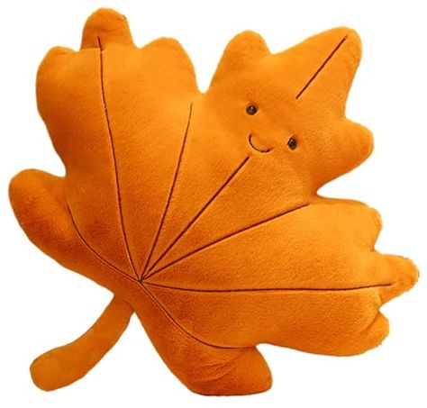 TONGSONG Soft Plush Maple Leaf Pillow Stuffed Maple Leaf Animal Plush Toy Maple Leaf Plushies Home Decor for Lover in Birthday and Holiday Fall Plushies, Leaf Animals, Boo Basket, Leaves Pillow, Green Throw Pillows, Orange Leaf, Sleep Pillow, Autumn Decor, Maple Leafs