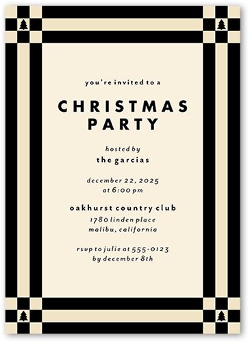 Invite everyone to a holiday party with this stylish holiday invitation. Just add the event details. Company Christmas Party Invitations, College Ministry, Chic Holiday Party, Wedding Calendar, Corporate Holiday Party, Company Christmas Party, Christmas Graphic Design, Holiday Party Themes, Holiday Party Invitation