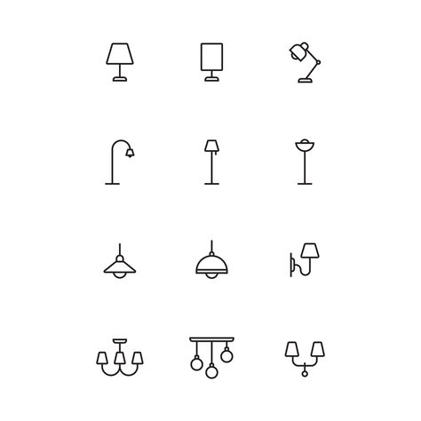 icon, illustration, linear, vector, vector icon, line icon, light, lamp, wall lamp, furniture, household, interior, light bulb, bulb, floor lamp, illumination, inforgraphic, business, app, application, mobile, web, design, symbol, logo, sign Lamp Illustration Vector, Lamp Logo Design, Furniture Store Logo, Interactive Packaging, Lamp Illustration, Lamp Icon, Lamp Furniture, Lamp Vector, Lamp Logo