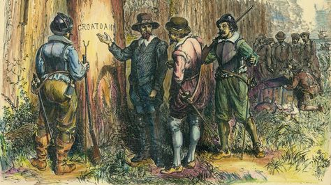 The Roanoke settlement is thought to have failed because it was poorly supplied and the colonists failed to ally with or befriend the Native peoples. Roanoke is referred to as the Lost Colony because... Roanoke History, Roanoke Colony, Native American Village, Roanoke Island, American Colonies, Colonial America, Greatest Mysteries, Mystery Of History, Native American Tribes