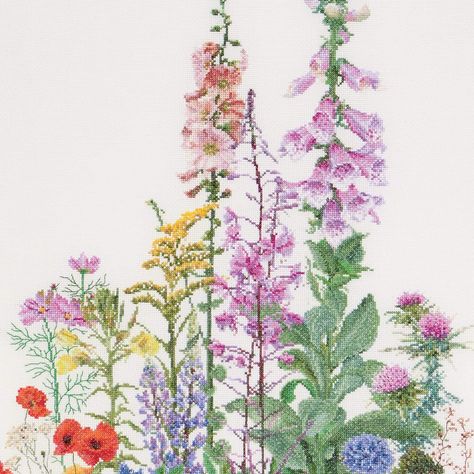 "Purchase the Thea Gouverneur Wild Flowers Cross Stitch Kit at Michaels. com. Nature-inspired designs are a highlight of the Thea Gouverneur cross stitch collection. This counted cross stitch pattern features American Wild Flowers. Nature-inspired designs are a highlight of the Thea Gouverneur cross stitch collection. This counted cross stitch pattern features American Wild Flowers. The design comes with high-quality Aida fabric 16 count that is perfect for cross-stitching and gives your embroid Flowers Cross Stitch, Stitch Collection, Aida Fabric, Cross Stitch Collection, Needle Arts, Nature Inspired Design, Counted Cross Stitch Kits, Cross Stitching, Design Collection