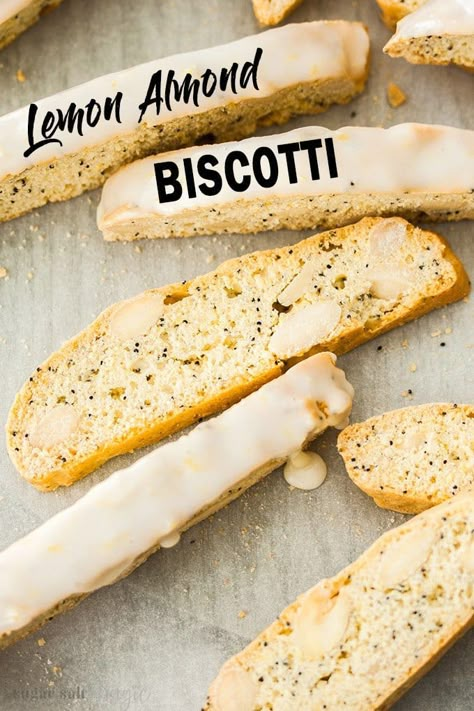 This crunchy Lemon Almond Biscotti recipe, also known as Cantucci, has all the flavour of a traditional Italian biscotti and is topped with bright and zesty lemon glaze. Biscotti is also incredibly easy to make from scratch #sugarsaltmagic #biscotti #biscottirecipe #easybiscotti #italiancookies Lemon Almond Biscotti Recipe, Lemon Biscotti Recipe, Best Biscotti Recipe, Lemon Biscotti, Almond Biscotti Recipe, Italian Biscotti, Make From Scratch, Italian Pastries, Almond Biscotti