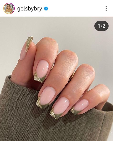 Nagellack Trends, Gold Nail Designs, French Acrylic Nails, Party Nails, Nagel Inspo, Birthday Nails, Minimalist Nails, Chic Nails, French Tip Nails