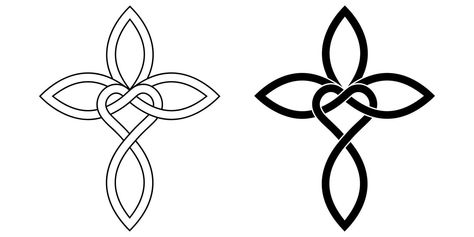 Sign of infinite love for God, heart with infinity symbol and cross, vector tattoo logo love and faith in God, calligraphic cross Cross Heart Tattoos, Infinite Tattoo, Vector Tattoo, Infinity Cross, Love For God, Love And Faith, Cross Vector, Disney Characters Wallpaper, Cross Symbol