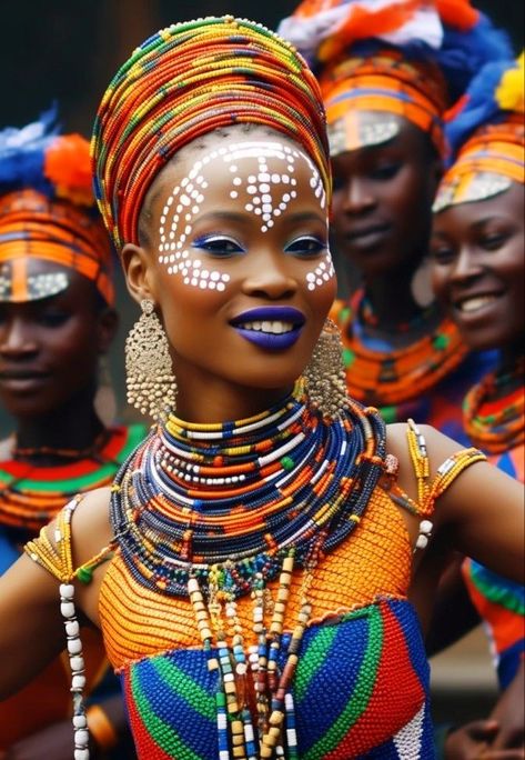 African Face Paint, Africa Art Design, African Royalty, Afrikaanse Kunst, Afrocentric Art, African People, Africa Art, African Queen, We Are The World