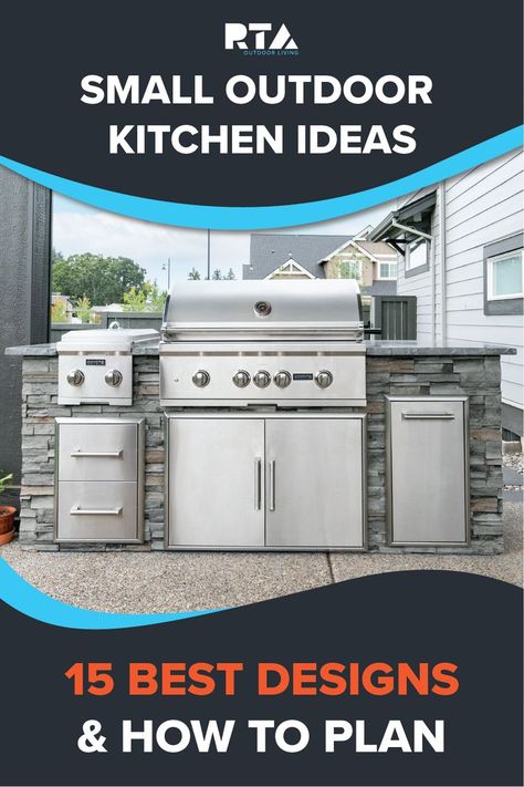 How To Make An Outdoor Kitchen, Outdoor Kitchen Cabana Ideas, Small Back Porch Ideas Covered Patios Outdoor Kitchens, Outdoor Kitchen Galley Style, Basic Outdoor Kitchen, Outdoor Kitchen For Small Spaces, Outdoor Kitchen Cover Ideas, Outdoor Kitchen Must Haves, Outdoor Kitchen Finishes