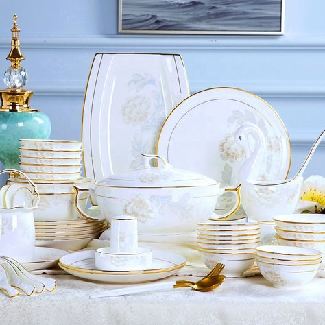 Bone China Dinner Set, Culinary Cooking, Kitchen Store, Kitchen Products, Tableware Set, Dinner Sets, Import Export, Pots And Pans, Fine Bone China