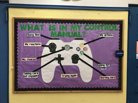 Restorative Practice Bulletin Board, Active Bulletin Board Ideas, Spring School Counseling Bulletin Boards, Things In My Control Bulletin Board, Positive Work Environment Ideas Bulletin Boards, Recreation Bulletin Board Ideas, Smart Goal Bulletin Board, This Or That Bulletin Board, Burnout Bulletin Board