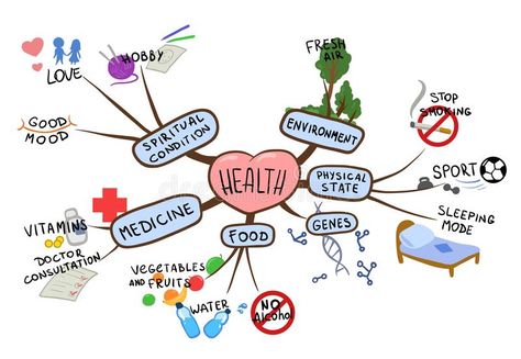 Mind map on the topic of health and healthy lifestyle. Mental map vector illustr , #Aff, #health, #healthy, #topic, #Mind, #map #ad Peta Minda, Mind Map Art, Food Doctor, Mental Map, Sketch Note, Career Counseling, Mental Health Resources, Good Environment, Learning Science