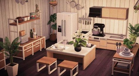 Acnh Cottagecore House, Decorating Rooms, Animal Crossing 3ds, Happy Home Designer, Animal Crossing Qr Codes Clothes, New Animal Crossing, Animal Crossing Game, Floor Design, My Kitchen