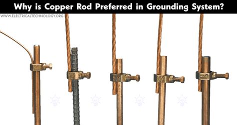 Why is Copper Rod Used as Ground Rod in Grounding / Earthing System? Grounding Rod, Copper Rod, Earthing Grounding, Electrical Code, Iron Steel, Electric Shock, Copper Material, Ham Radio, Galvanized Steel