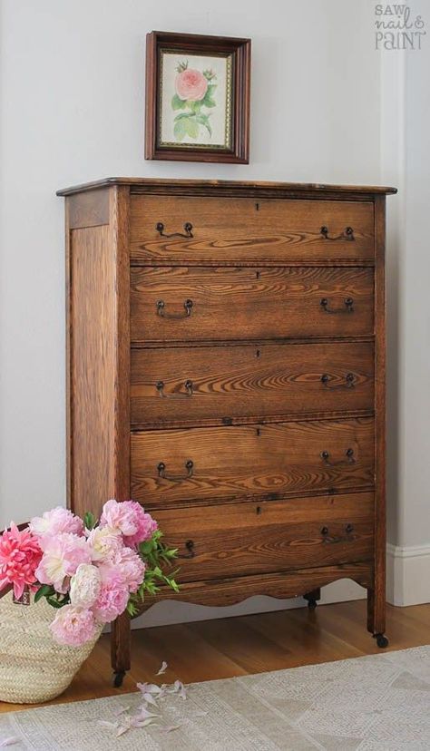 Antique Oak Chest of Drawers “As Found” Oak Bedroom Furniture, Antique Bedroom, Oak Chest Of Drawers, Oak Bedroom, Decoration Inspiration, Antique Decor, Oak Furniture, Rustic Bedroom, Hard Wood