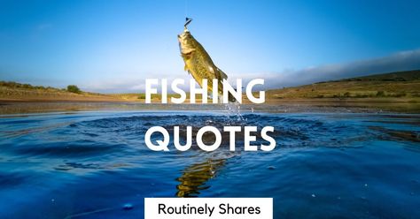 A list of fishing quotes and sayings including ones that are funny, cute, inspirational, short and about love, life, bass or fly fishing. Pages For Journal, Fish Quotes, Quotes About Teaching, Fish List, Quotes Kids, Therapy Quotes, Brain Surgery, Fishing Quotes, Cute Fish