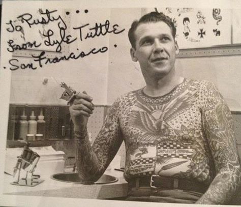 Lyle Tuttle Ralph Johnstone, Lyle Tuttle, Like Tattoos, Old Tattoos, State Street, Traditional Tattoos, Vintage Tattoo, Angel Tattoo Men, Tattoo Ideas Design