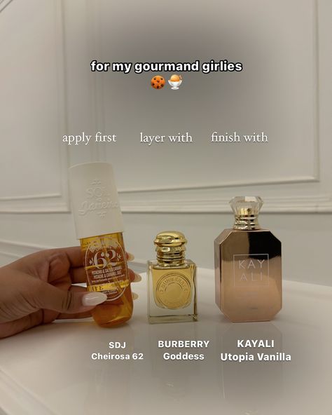 swipe right for BEST PERFUME LAYERING COMBOS 🍨🥥🎀🥃🎷🤍✨🌴 I have included - Gourmand - Clean - Vanilla Coconut - Fruity Floral - Boozy ask away if you have any questions 🫶🏻 . . . . perfume combos . Perfume layering . EDP . Vanilla perfumes . Coconut perfumes . Arab perfumes . Lattafa perfume review . Kayali perfume collection . Sol de janeiro body spray. Perfume collection . Best vanilla fragrance . Best boozy fragrance . Best fruity floral fragrance . Best coconut fragrance. Perfume b... Perfume Combos Summer, Vanilla Fragrance Combos, Scent Combos Vanilla, Scent Combos Coconut, Body Spray And Perfume Combos, Gourmand Vanilla Perfume, Perfume Collection Fragrance Body Spray, Perfume Fragrance Notes, Kayali Perfume Combo