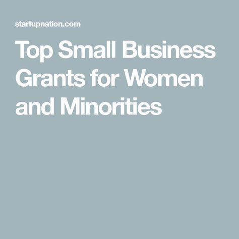 Top Small Business Grants for Women and Minorities Small Business Grants, Business Grants For Women, Grants For Women, Small Business Funding, Llc Business, Best Home Business, Small Business Start Up, Grant Writing, Small Business Loans