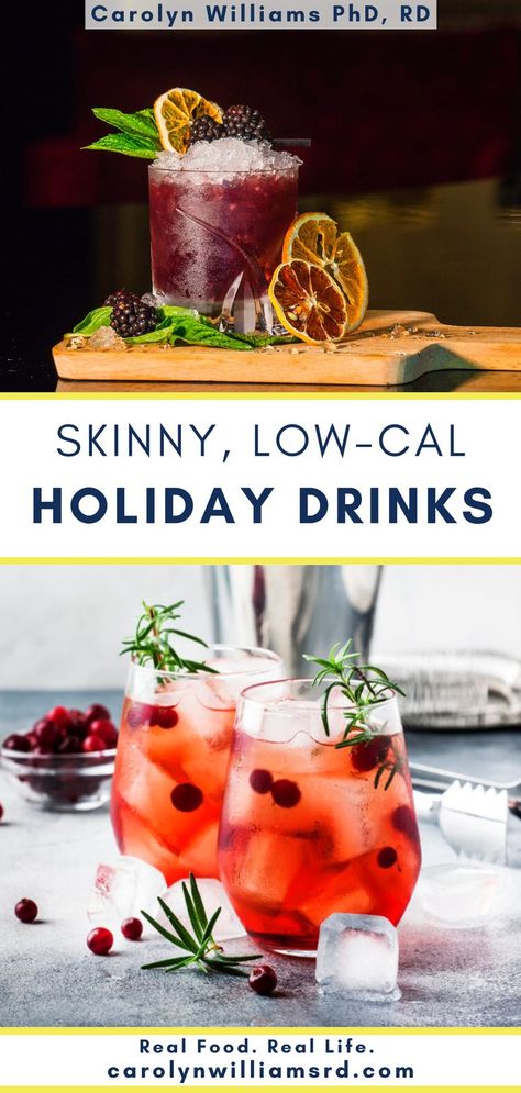 Low Carb Holiday Cocktails, Low Calorie Fall Drinks Alcohol, Easy Low Calorie Cocktails, Light Holiday Cocktails, Low Sugar Thanksgiving Cocktails, Low Cal Fall Cocktails, Low Sugar Christmas Punch, Low Sugar Holiday Cocktails, Low Sugar Christmas Cocktails