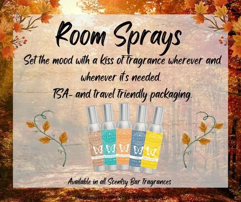 Scentsy Room Spray 2023, Scentsy Friday Posts 2023, Scentsy Friday, Scentsy Consultant Marketing, Scentsy Posts, Scentsy Fall, Scentsy Products, Scentsy Consultant Ideas, Party 2023