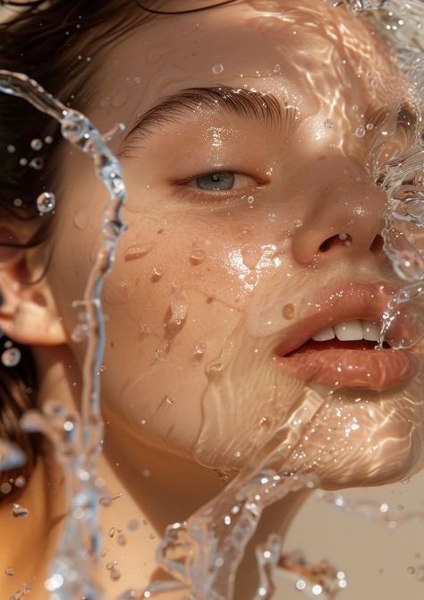 Clear liquid splashing portrait washing. | premium image by rawpixel.com / Pinn Beauty Background Skincare, Cleanser Photography, Beauty Injections, Skincare Background, Skincare Images, Background Skincare, Liquid Photography, Skin Photography, Glowing Skin Overnight