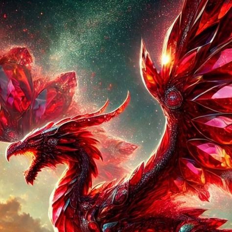 Ruby Dragon, Astrology Art, Mythology Art, Mystical Art, Fantasy Illustration, Dragon Art, Double Tap, Mythical Creatures, Fantasy Art