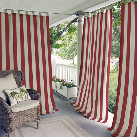 Roundup of outdoor curtains for pergola. Outdoor Panels, Patio Curtains, Striped Curtains, Patio Gazebo, Decor Pillows, Darkening Curtains, Outdoor Curtains, Drapery Panels, Patio Spaces