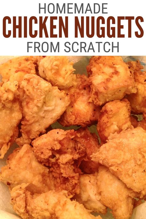 Chicken nuggets are an all-time favorite for kids and families. Learn how to prepare homemade chicken nuggets from scratch. Best Homemade Chicken Nuggets, Chicken Nugget Batter, Chicken Nuggets From Scratch, Homemade Chicken Nuggets Fried, Chicken Nugget Dinner Ideas, Deep Fried Chicken Nuggets, Diy Chicken Nuggets, Home Made Chicken Nuggets, Diy Dinner Recipes