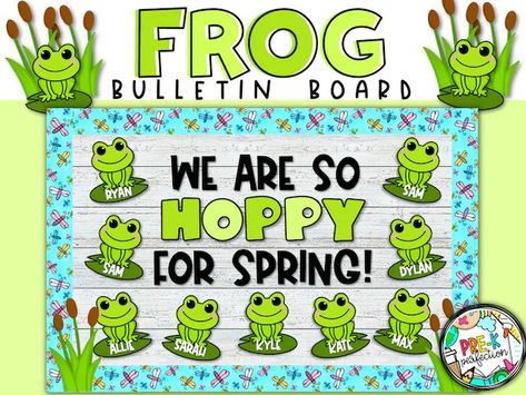 PreKPerfection - Etsy April Bulletin Board Ideas For Work, April Board Ideas, Spring Bulletin Board Ideas For Preschool, Spring Time Bulletin Board Ideas, March Bulletin Board Ideas Preschool, April Bulletin Board Ideas, Spring Bulletin Boards Preschool, March Bulletin Board Ideas, Frog Bulletin Boards