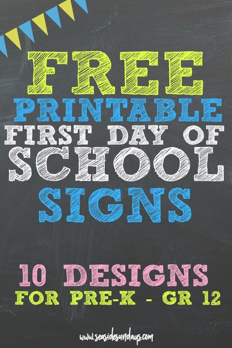 Free printable first day of school signs. These free printable back to school signs are perfect for photos on the stoop! This is a great round up of the best free printable signs for the first day of kindergarten or any grade. #backtoschool #fall #firstdayofschool #kindergarten #freeprintables #printables First Day School Sign, Free School Printables, Kindergarten Architecture, Back To School Signs, First Day Of School Signs, First Day Of School Pictures, First Day Of Kindergarten, School Template, Free Preschool Printables